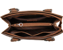 Load image into Gallery viewer, Brown & Tan boot stitch embroidered purse Montana west