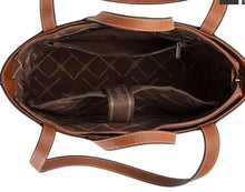 Load image into Gallery viewer, Beige & saddle brown Wrangler logo tote bag