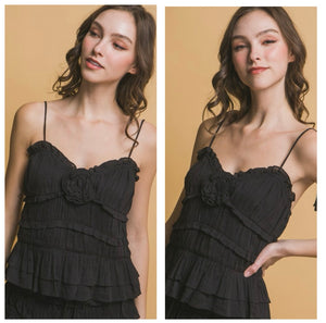 Black rosette tank