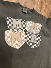 Load image into Gallery viewer, Pepper checkered mama heart t-shirt
