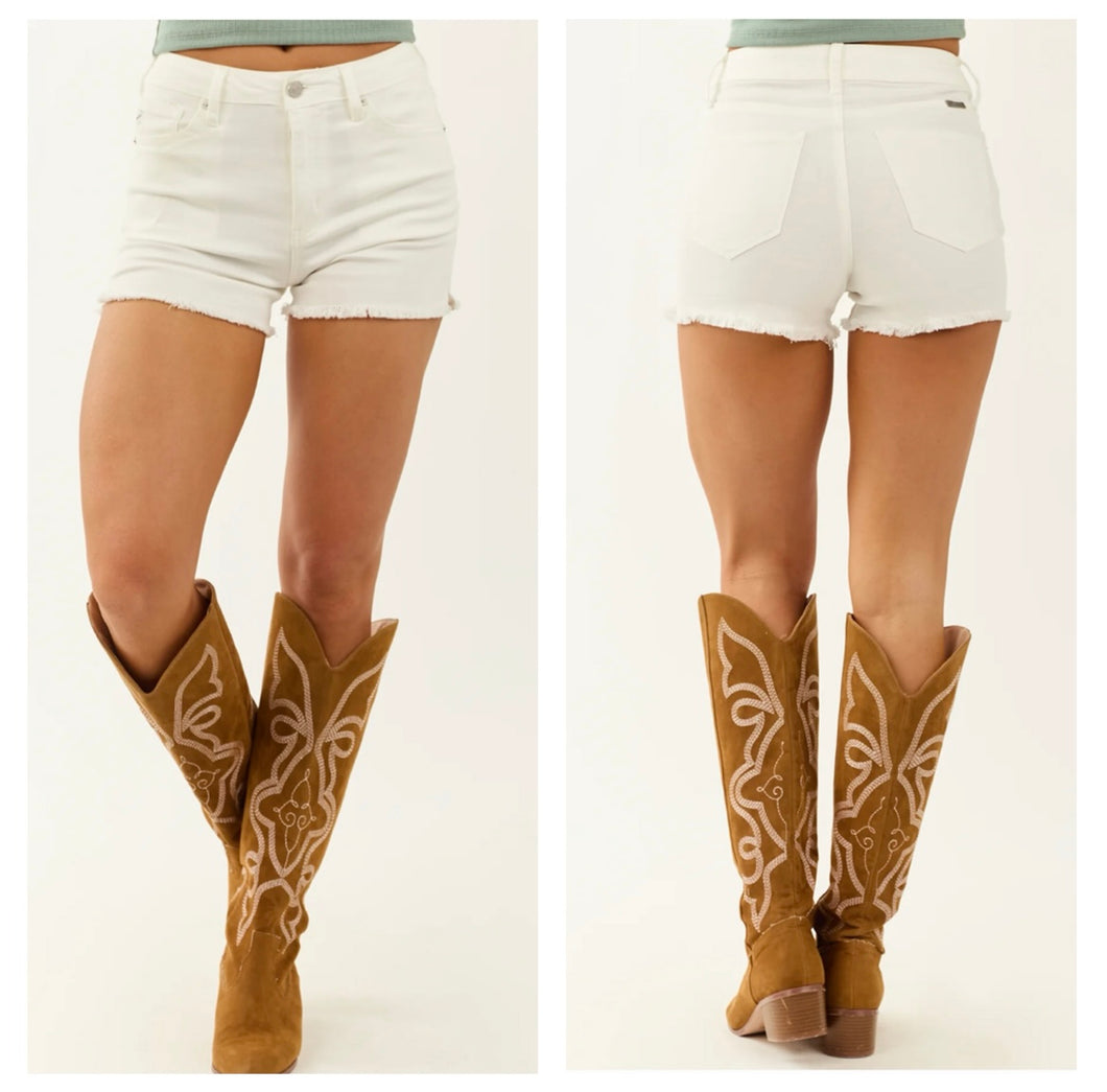 White Denim KanCan shorts