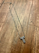 Load image into Gallery viewer, Checkered Initial Necklaces
