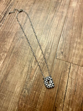 Load image into Gallery viewer, Checkered Initial Necklaces
