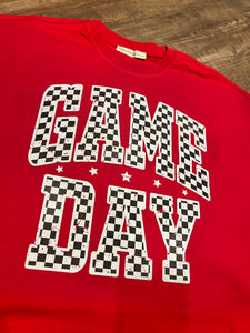 Red Checkered Game Day t-shirt