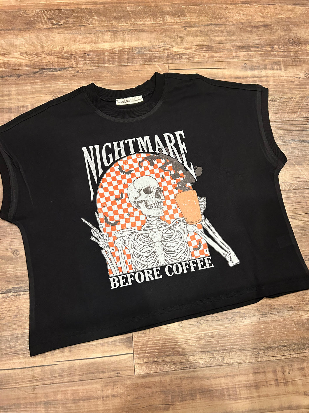 Black nightmare before coffee Halloween t-shirt