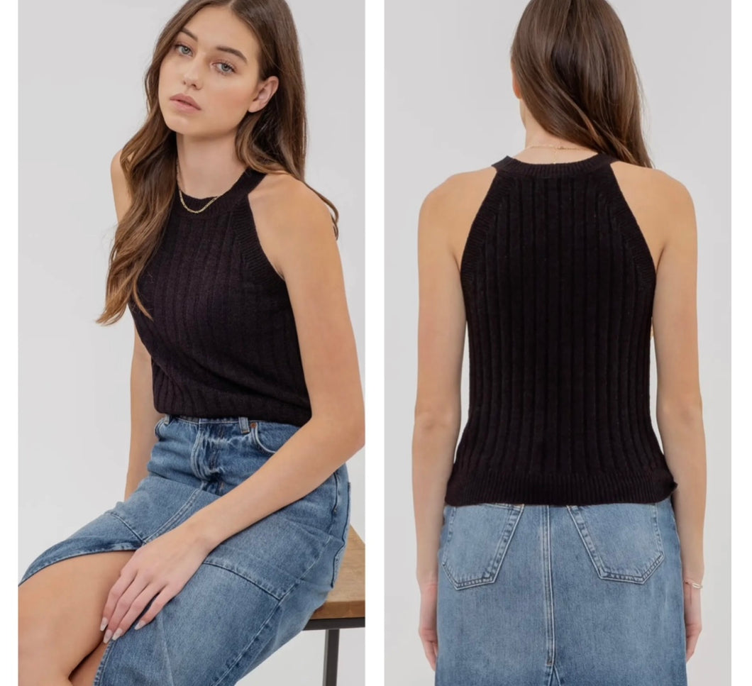 Black sweater tank
