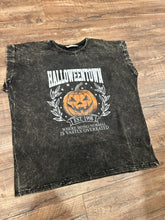 Load image into Gallery viewer, Black acid wash Halloween Town t-shirt
