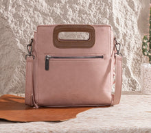 Load image into Gallery viewer, Wrangler Pink &amp; mocha boot scroll handbag crossbody
