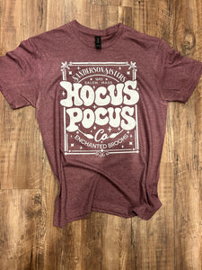 Heathered maroon/eggplant Halloween Witch t-shirt