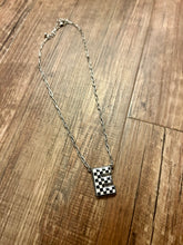 Load image into Gallery viewer, Checkered Initial Necklaces

