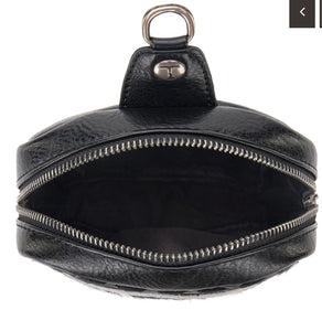 Black & white tooled cowhide sling Trinity Ranch