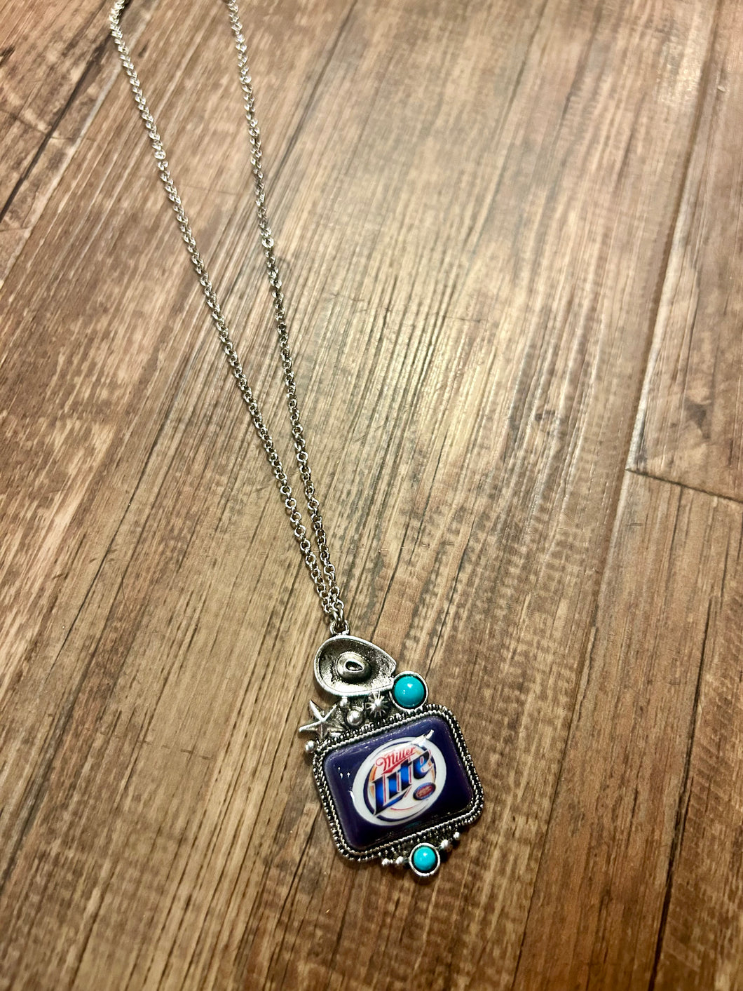 Miller Lite Beer Necklace