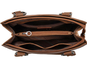 Brown & Tan boot stitch embroidered purse Montana west