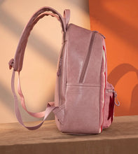 Load image into Gallery viewer, Wrangler Pink &amp; burgundy knitted Aztec backpack
