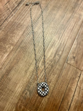Load image into Gallery viewer, Checkered Initial Necklaces
