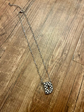 Load image into Gallery viewer, Checkered Initial Necklaces
