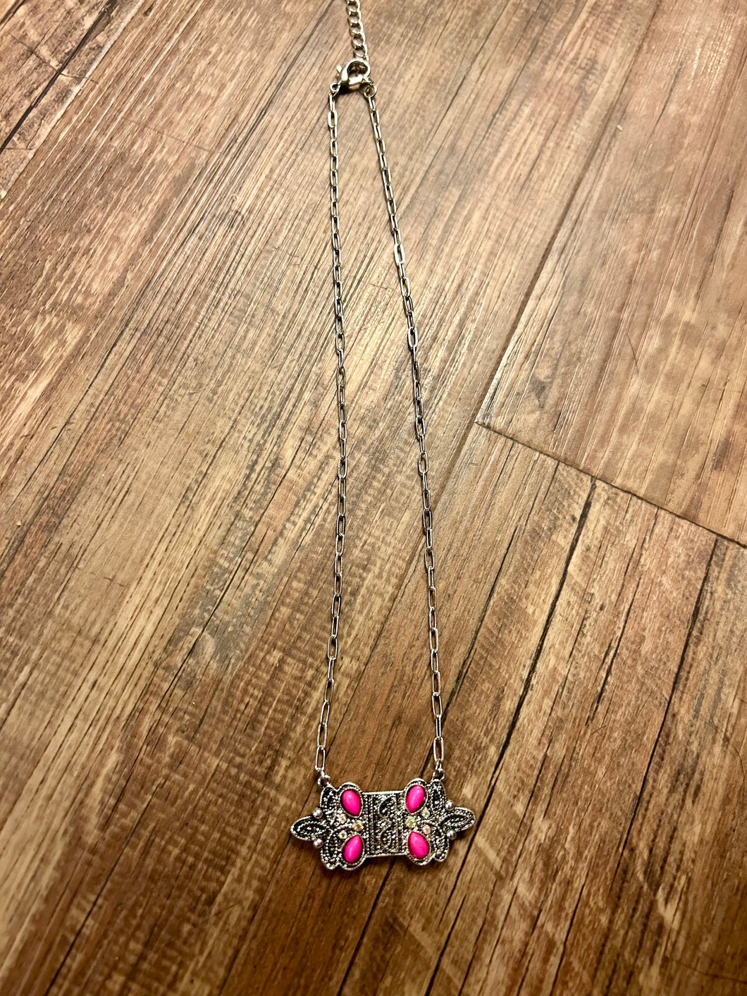 Long Boot Stitch Necklace