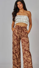 Load image into Gallery viewer, Brown &amp; mocha paisley fall palazzo pants

