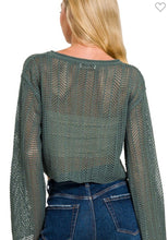 Load image into Gallery viewer, Ash jade open knit crotchet sweater
