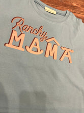 Load image into Gallery viewer, Dusty teal Ranchy Mama Brand western t-shirt
