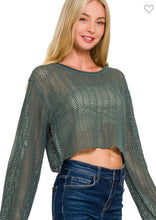 Load image into Gallery viewer, Ash jade open knit crotchet sweater
