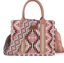Load image into Gallery viewer, Wrangler Pink, cream &amp; grey Aztec tote
