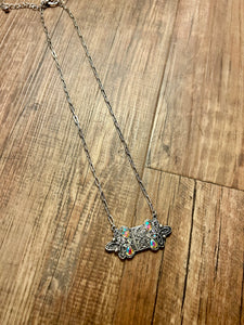 Long Boot Stitch Necklace