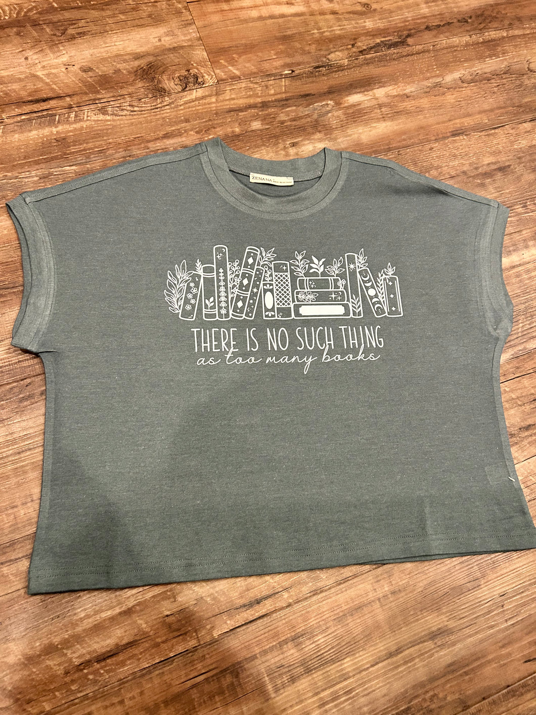 Ash Jade “there is no such thing as too many books” t-shirt