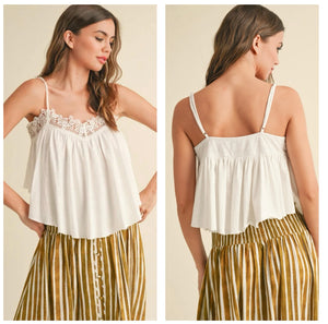 White crotchet tank