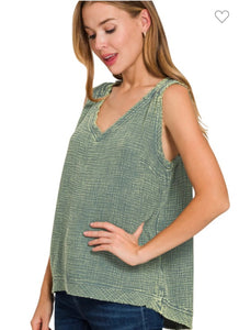 Ash Jade gauze tank