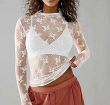 Load image into Gallery viewer, White lace mesh
