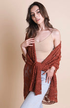 Load image into Gallery viewer, Rust lace medallion kimono
