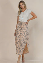 Load image into Gallery viewer, Taupe with black boot &amp; spur western skirt
