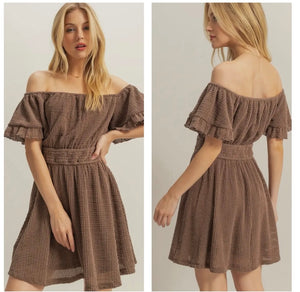 Cocoa brown knit dress