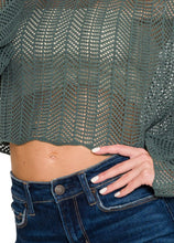 Load image into Gallery viewer, Ash jade open knit crotchet sweater
