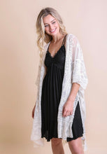 Load image into Gallery viewer, Cream lace medallion kimono
