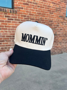 Ivory & black embroidered mommin’ hat