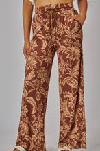 Load image into Gallery viewer, Brown &amp; mocha paisley fall palazzo pants
