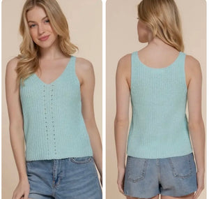 Mint sweater tank top