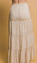 Load image into Gallery viewer, Taupe &amp; white ditzy floral maxi skirt
