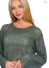 Load image into Gallery viewer, Ash jade open knit crotchet sweater

