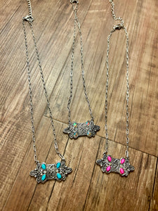 Long Boot Stitch Necklace