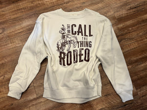 Cream and they call the thing a rodeo crewneck